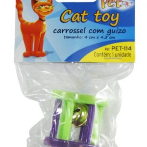 Cat Toy Carrosel Colorido com Guizo